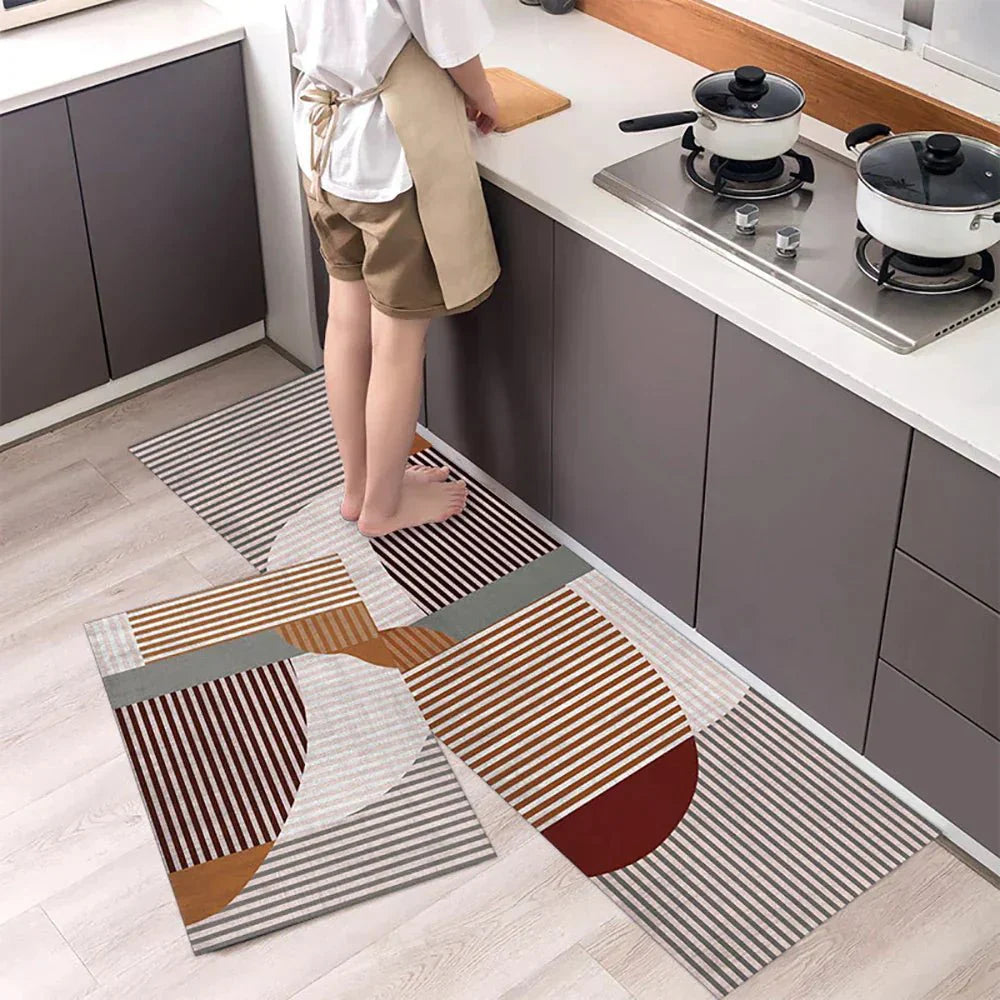 Terra – Tapis de Cuisine Antidérapant en Textile Texturé et Confortable