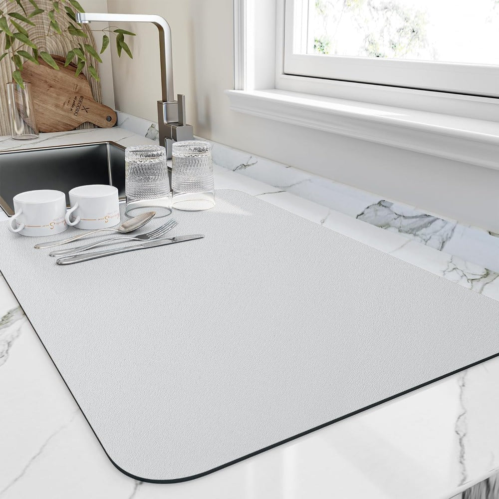 Velora – Tapis d’égouttage en Diatomite Texturée et Absorbante