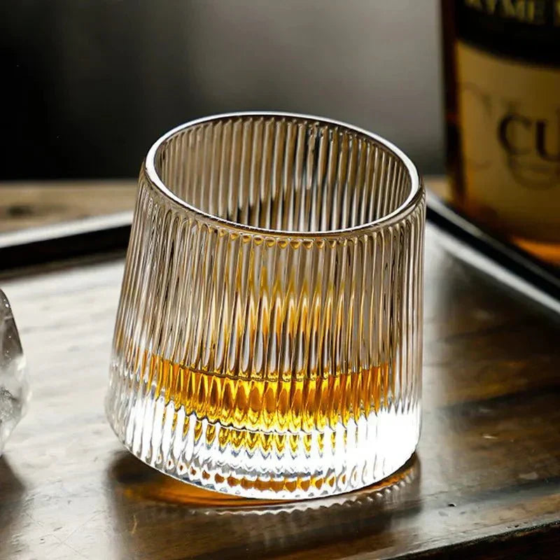 Lunaro – Verre à Whisky Texturé en Verre Soufflé Rotatif