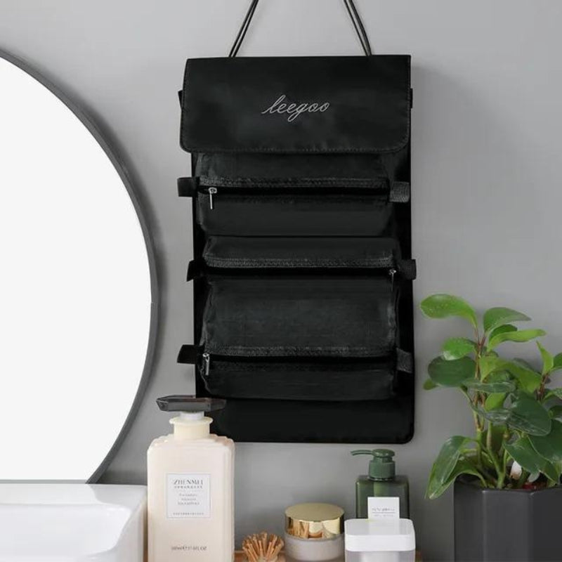 VoyageMate – Trousse de Toilette Pliable et Suspendable