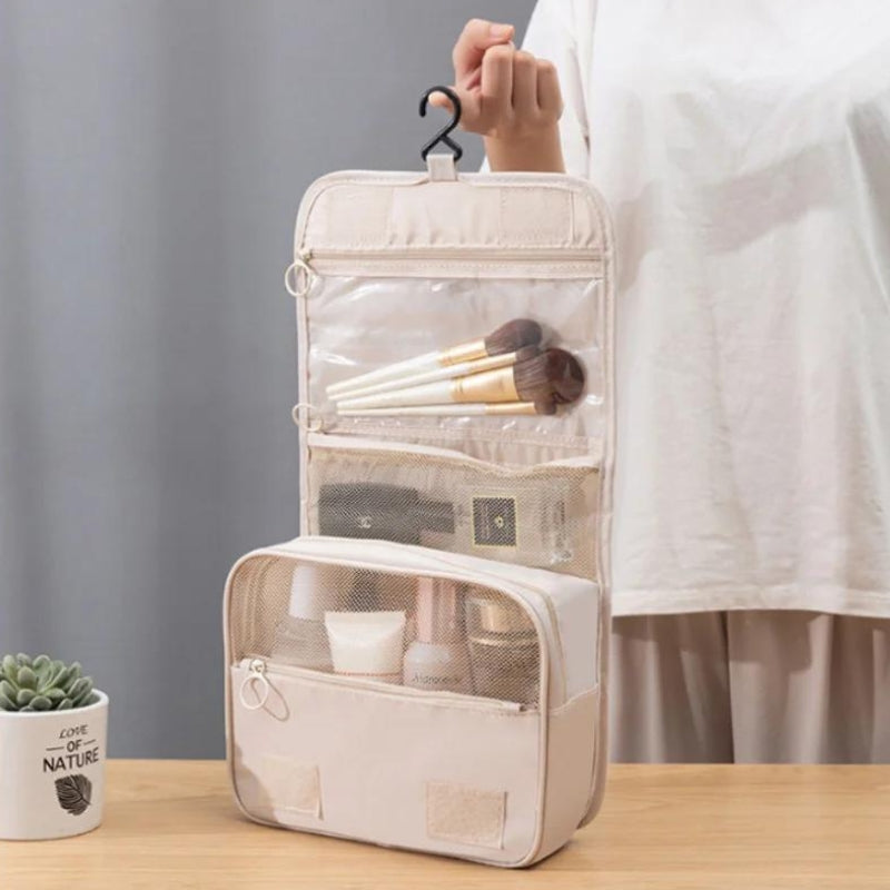 VoyageMate – Trousse de Toilette Pliable et Suspendable