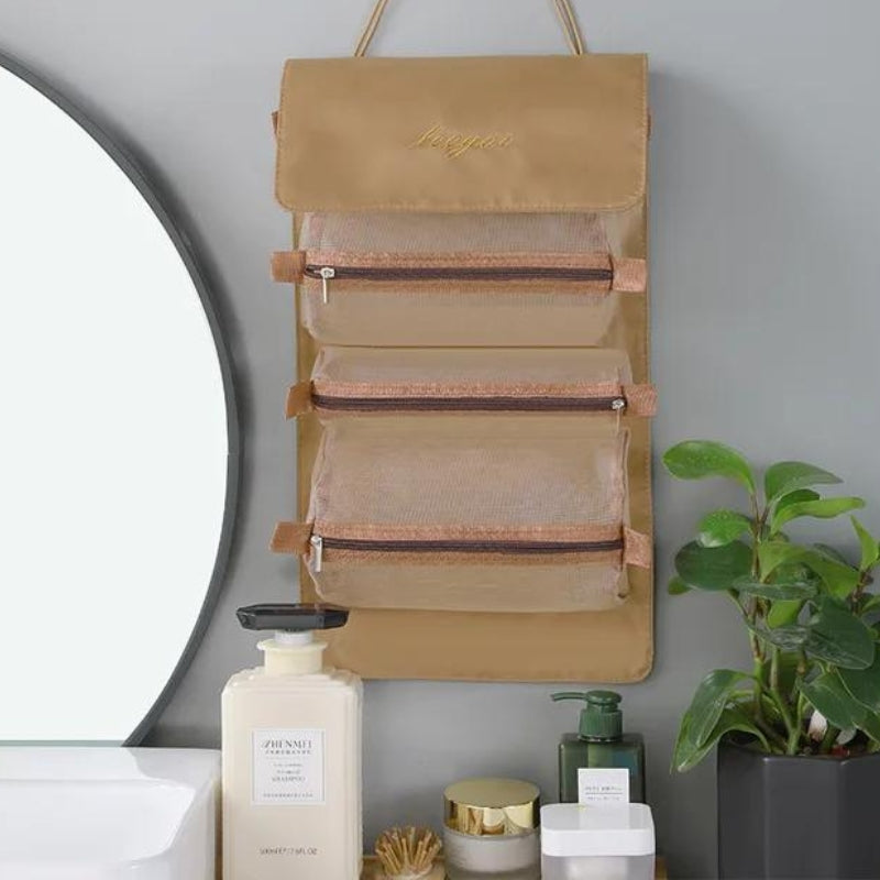 VoyageMate – Trousse de Toilette Pliable et Suspendable