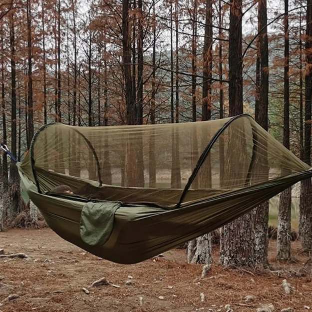 Sylviane – Hamac Ultra-Léger avec Moustiquaire et Installation Rapide