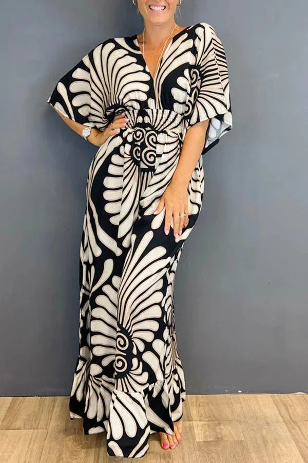 Combinaison Femme Élégante - Coupe Flottante à Jambes Larges - Aurelles