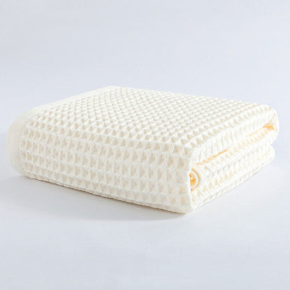 Serviette de Bain en Coton Gaufré à Séchage Rapide de Style Spa Japonais