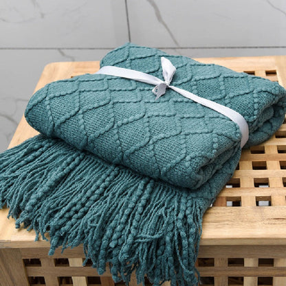 Velora – Plaid Tissé Artisanale Doux et Élégant
