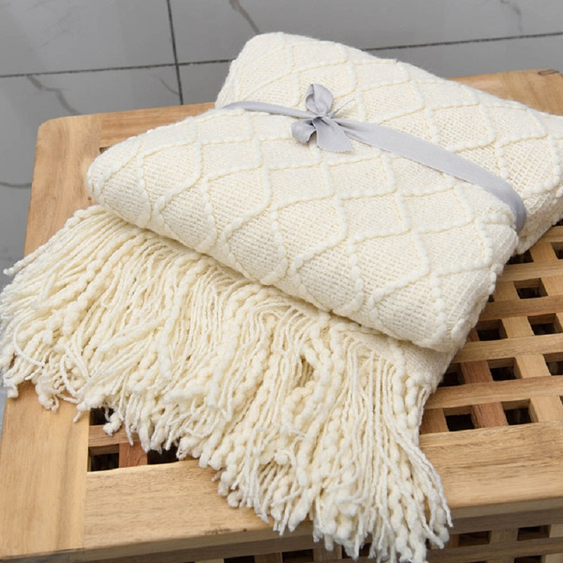 Velora – Plaid Tissé Artisanale Doux et Élégant